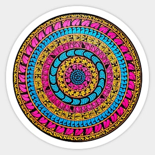 Handmade colorful mandala Sticker